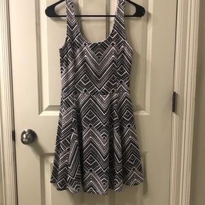 Black and White Patterned Dress